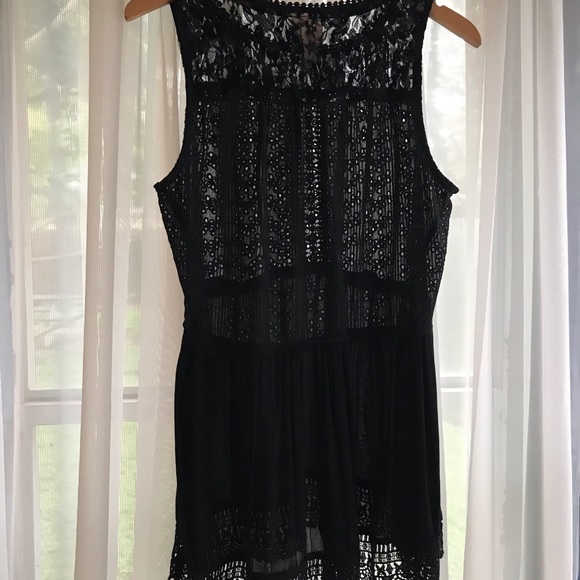 Knox Rose sheer black sleeveless top L - Picture 2 of 4